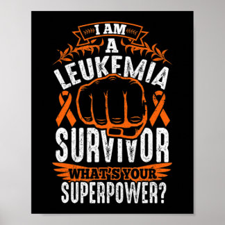 Leukemia Cancer Survivor Awareness Ribbon Gifts  Poster