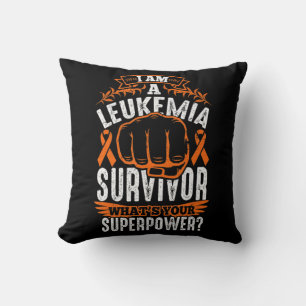 Leukemia Cancer Survivor Awareness Ribbon Gifts Throw Pillow