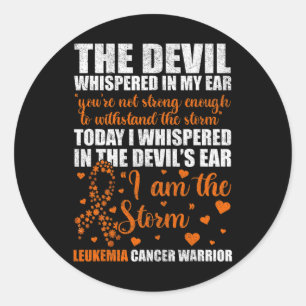Leukemia Cancer Warrior Classic Round Sticker
