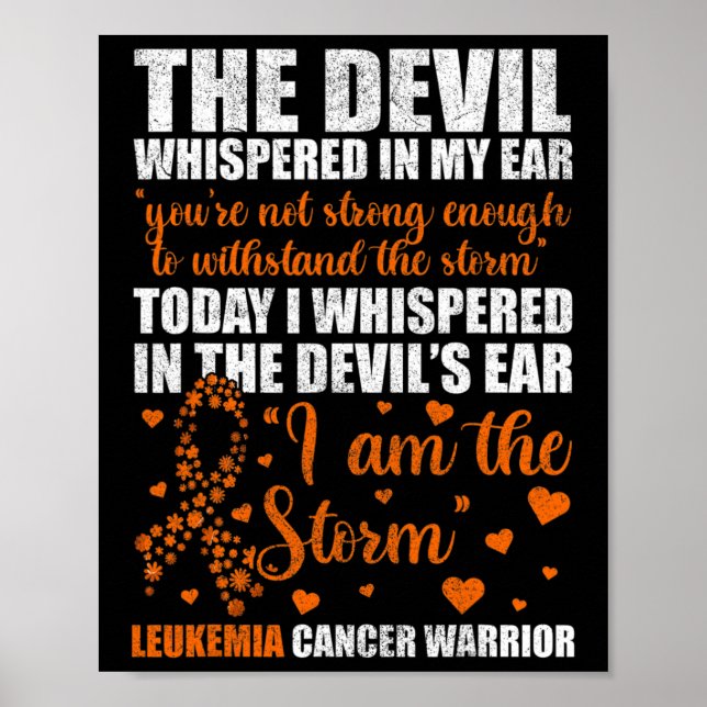 Leukemia Cancer Warrior  Poster (Front)