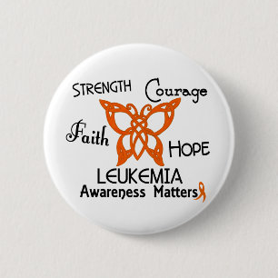 Leukemia Celtic Butterfly 3 Button