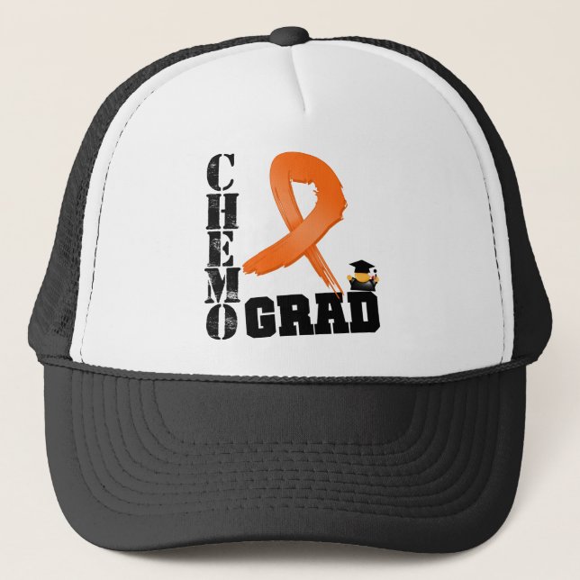 Leukemia Chemo Grad Trucker Hat (Front)