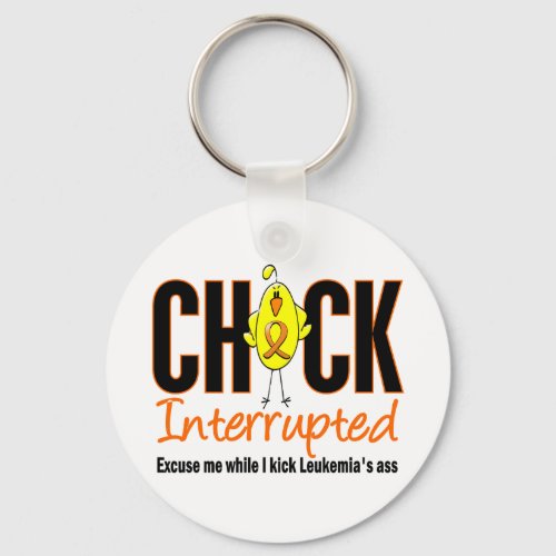 Leukemia Chick Interrupted Keychain