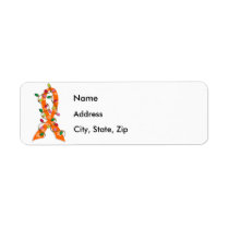 Leukemia Christmas Lights Ribbon Label