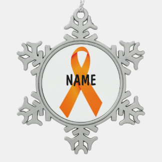 Leukemia Christmas Ribbon Ornament