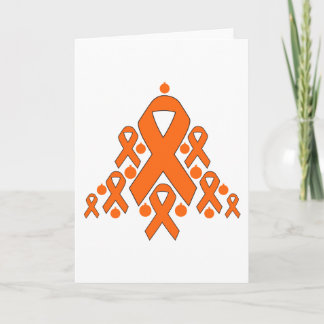 Leukemia Christmas Ribbon Tree Holiday Card