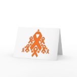 Leukemia Christmas Ribbon Tree Holiday Card