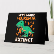 Leukemia Dinosaur Orange Ribbon Hematologist Repti Card