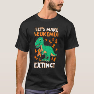 Leukemia Dinosaur Orange Ribbon Hematologist Repti T-Shirt