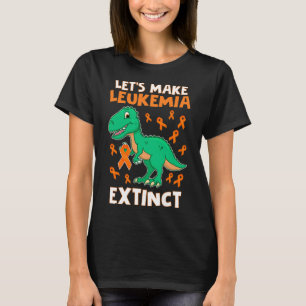 Leukemia Dinosaur Orange Ribbon Hematologist Repti T-Shirt