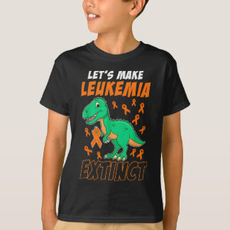 Leukemia Dinosaur Orange Ribbon Hematologist Repti T-Shirt