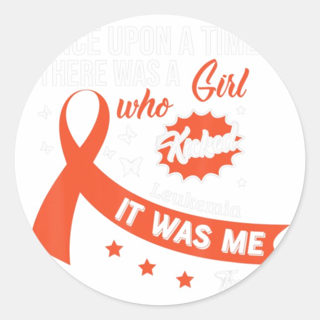 Leukemia Fight Cancer Ribbon 1 Classic Round Sticker (Front)
