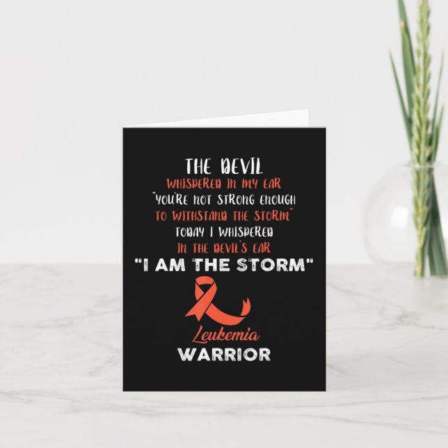 Leukemia Fight Cancer Ribbon 4 Card (Front)