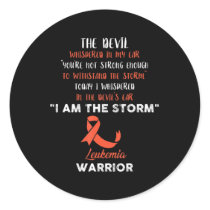 Leukemia Fight Cancer Ribbon 4 Classic Round Sticker