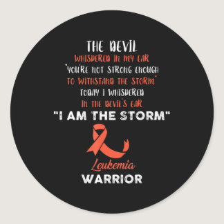 Leukemia Fight Cancer Ribbon 4 Classic Round Sticker