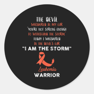Leukemia Fight Cancer Ribbon 4 Classic Round Sticker