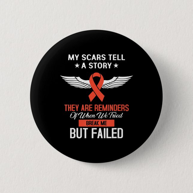 Leukemia Fight Cancer Ribbon 57 Button (Front)