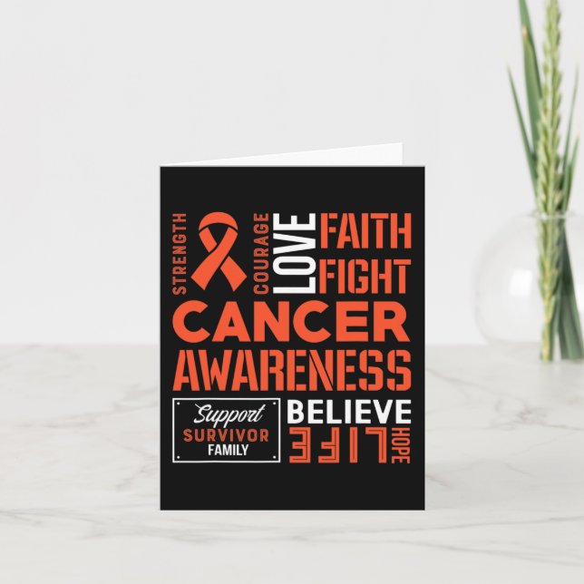 Leukemia Fight Cancer Ribbon 5 Card (Front)