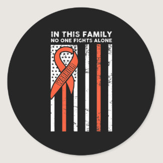 Leukemia Fight Cancer Ribbon 6 Classic Round Sticker