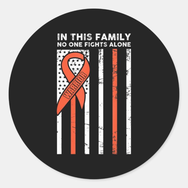 Leukemia Fight Cancer Ribbon 6 Classic Round Sticker (Front)