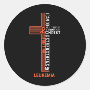 Leukemia Fight Cancer Ribbon 7 Classic Round Sticker