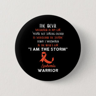 Leukemia Fight Cancer Ribbon 8 Button