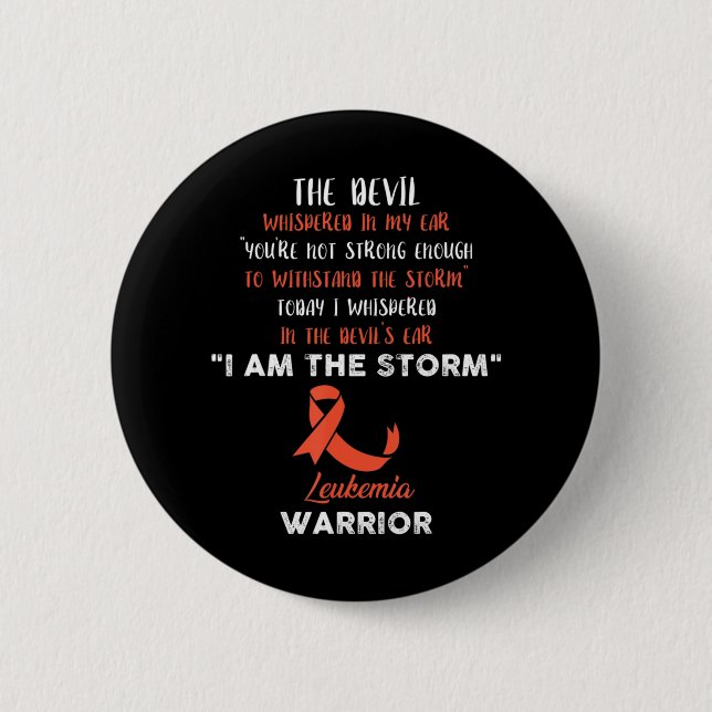 Leukemia Fight Cancer Ribbon 8 Button (Front)