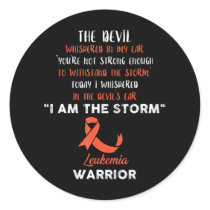 Leukemia Fight Cancer Ribbon 8 Classic Round Sticker