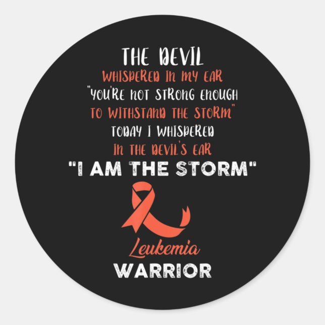 Leukemia Fight Cancer Ribbon 8 Classic Round Sticker (Front)