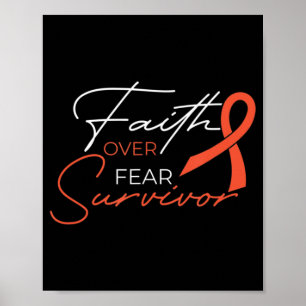 Leukemia Fight Cancer Ribbon Poster