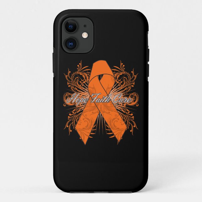 Leukemia Flourish Hope Faith Cure Case-Mate iPhone Case (Back)