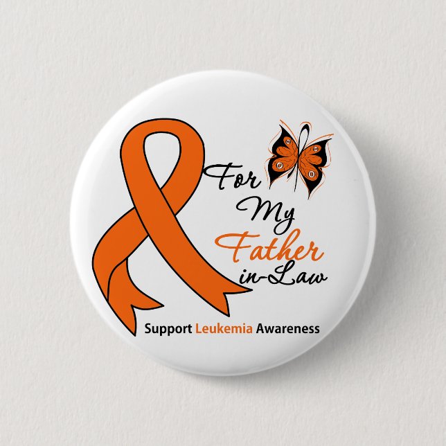 Leukemia - For My Father-in-Law Pinback Button (Front)