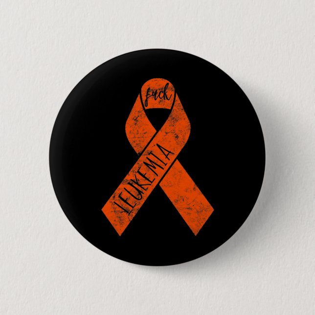 Leukemia Gifts For Women Fck Cancer Chemo F Cancer Button (Front)