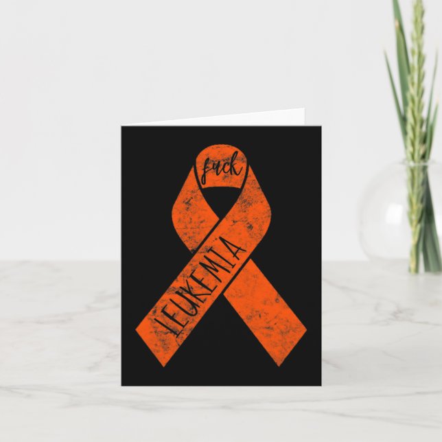 Leukemia Gifts For Women Fck Cancer Chemo F Cancer Card (Front)