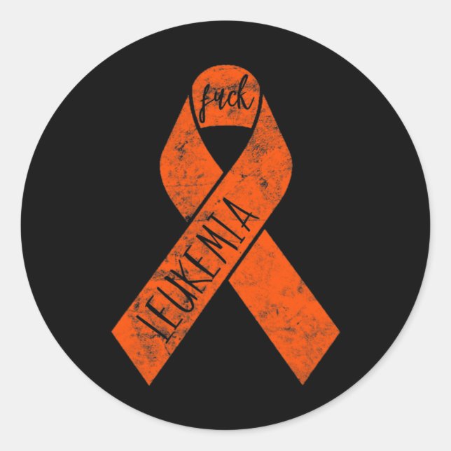 Leukemia Gifts For Women Fck Cancer Chemo F Cancer Classic Round Sticker (Front)