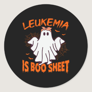 Leukemia Halloween Leukemia Blood Cancer  Classic Round Sticker