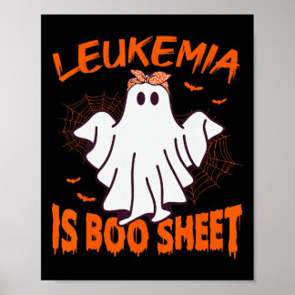 Leukemia Halloween Leukemia Blood Cancer  Poster