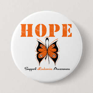 Leukemia Hope Butterfly Pinback Button