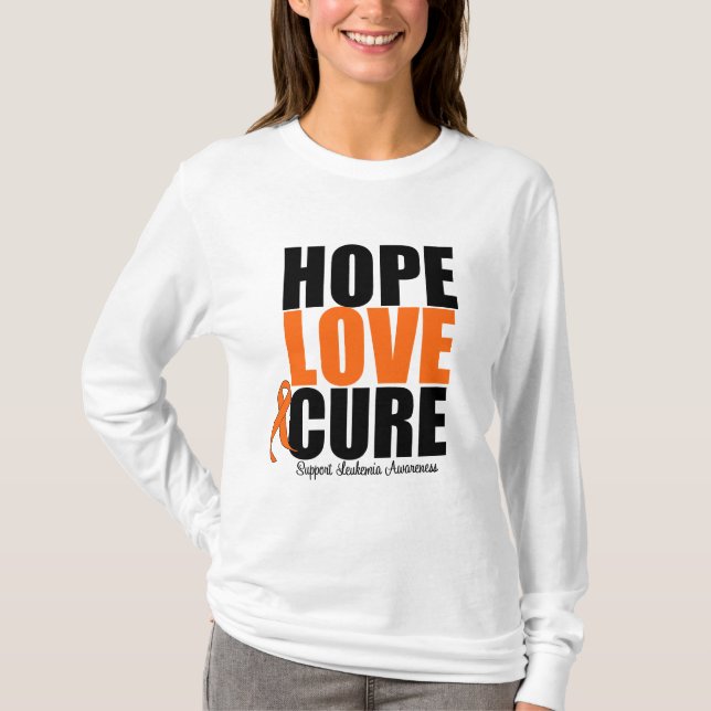 Leukemia Hope Love Cure T-Shirt (Front)