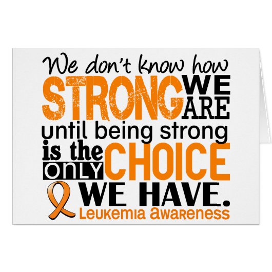 Leukemia How Strong We Are Cards (Front Horizontal)