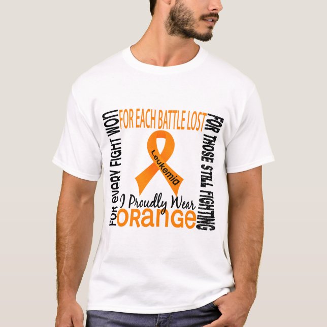 Leukemia I Proudly Wear Orange 2 T-Shirt (Front)