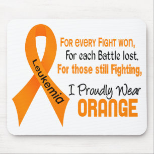 Leukemia I Proudly Wear Orange Mouse Pad