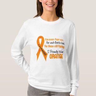 Leukemia I Proudly Wear Orange T-Shirt