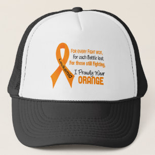 Leukemia I Proudly Wear Orange Trucker Hat