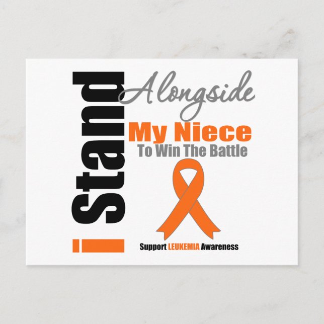 Leukemia I Stand Alongside My Niece Postcard (Front)