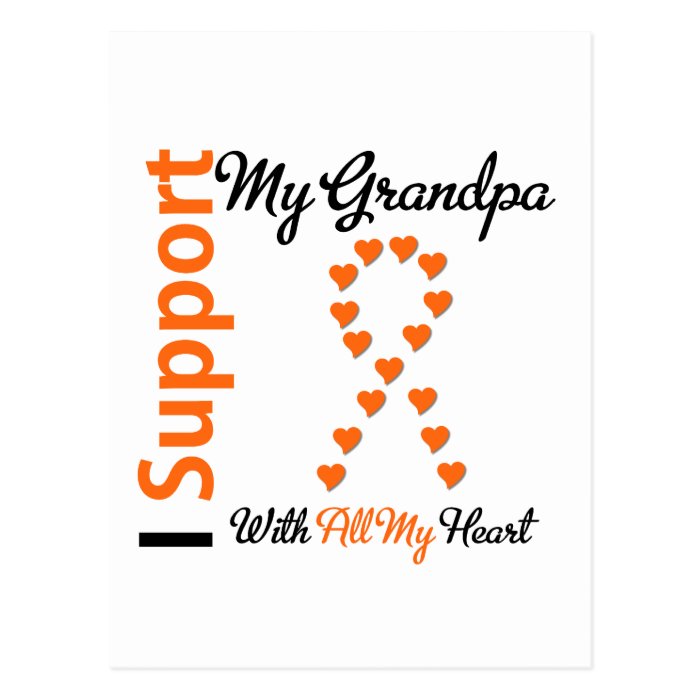Leukemia I Support My Grandpa Postcards