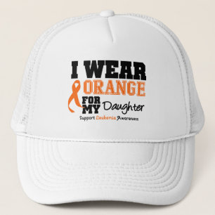Leukemia I Wear Orange For My Daughter Trucker Hat