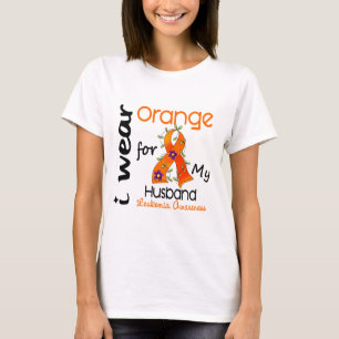 Leukemia I Wear Orange For My Husband 43 T-Shirt
