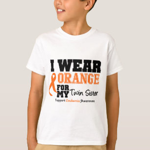 Leukemia I Wear Orange For My Twin Sister T-Shirt