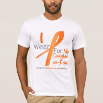 Leukemia I Wear Orange Ribbon Daughter-in-Law T-Shirt
